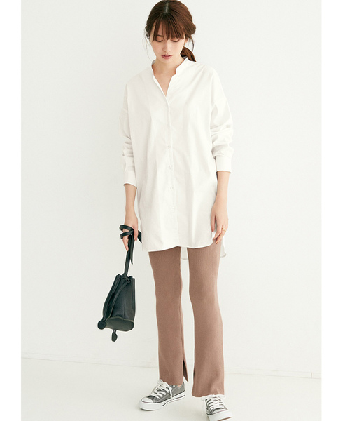 IEDIT（イディット）の「ＩＥＤＩＴ　着まわし上手なチュニックシャツ〈アイボリー〉（シャツ/ブラウス・レディース・アイボリー・NS/MEDIUM/LARGE/X-LARGE/XX-LARGE）」の2枚目の写真