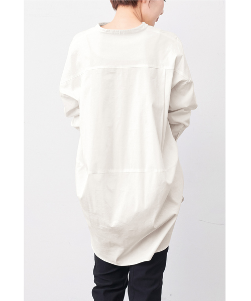 IEDIT（イディット）の「ＩＥＤＩＴ　着まわし上手なチュニックシャツ〈アイボリー〉（シャツ/ブラウス・レディース・アイボリー・NS/MEDIUM/LARGE/X-LARGE/XX-LARGE）」の3枚目の写真