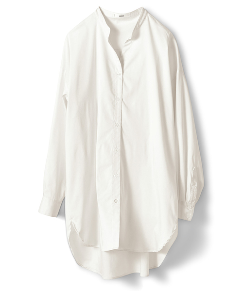 IEDIT（イディット）の「ＩＥＤＩＴ　着まわし上手なチュニックシャツ〈アイボリー〉（シャツ/ブラウス・レディース・アイボリー・NS/MEDIUM/LARGE/X-LARGE/XX-LARGE）」の4枚目の写真