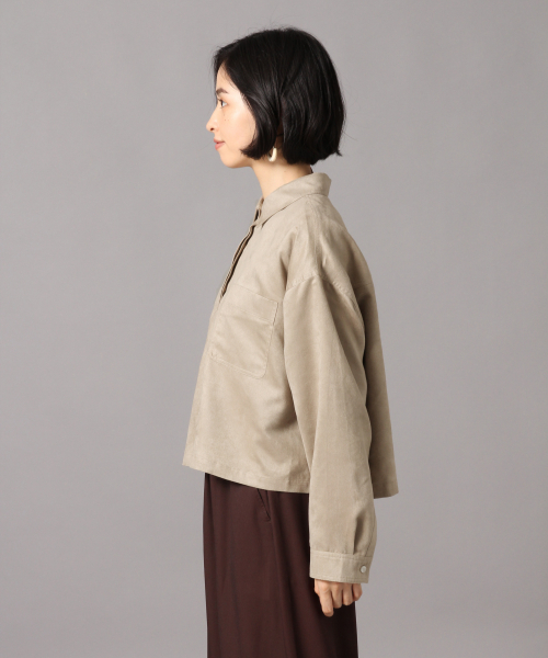 LOWRYS FARM(ローリーズファーム)の「Fスエードショートシャツ 853547(シャツ/ブラウス・レディース・ベージュ/イエロー/ブラウン・FREE)」の9枚目の写真