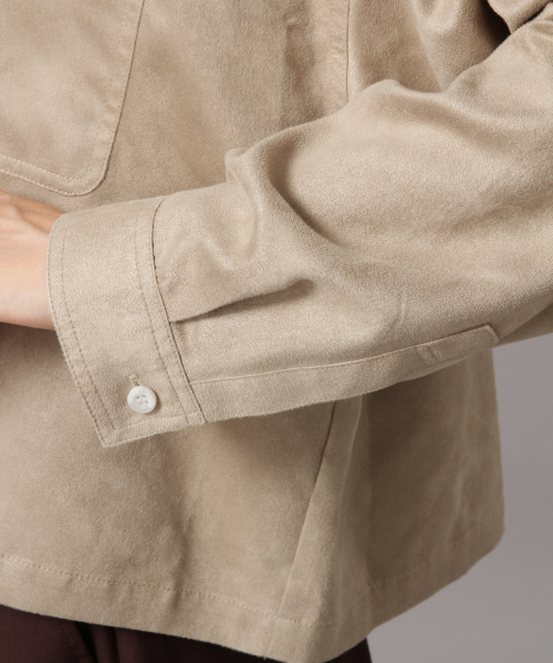 LOWRYS FARM(ローリーズファーム)の「Fスエードショートシャツ 853547(シャツ/ブラウス・レディース・ベージュ/イエロー/ブラウン・FREE)」の11枚目の写真