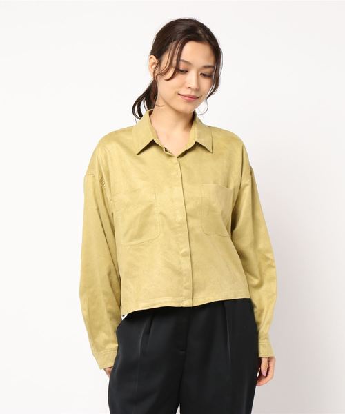 LOWRYS FARM(ローリーズファーム)の「Fスエードショートシャツ 853547(シャツ/ブラウス・レディース・ベージュ/イエロー/ブラウン・FREE)」の13枚目の写真