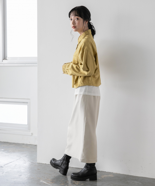 LOWRYS FARM(ローリーズファーム)の「Fスエードショートシャツ 853547(シャツ/ブラウス・レディース・ベージュ/イエロー/ブラウン・FREE)」の15枚目の写真