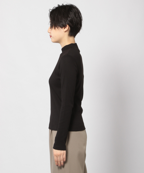 PAGEBOY(ページボーイ)の「リブハイネックロングスリーブ(Tシャツ/カットソー・レディース・ブラック/ダークブラウン/オフホワイト・FREE)」の7枚目の写真