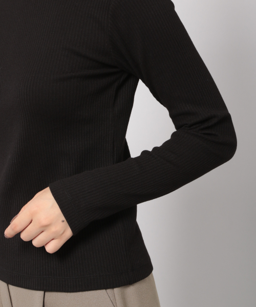 PAGEBOY(ページボーイ)の「リブハイネックロングスリーブ(Tシャツ/カットソー・レディース・ブラック/ダークブラウン/オフホワイト・FREE)」の10枚目の写真