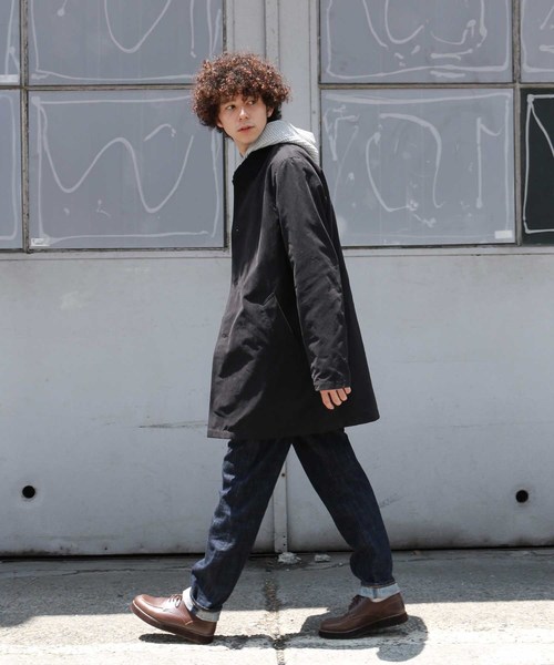 CRAFT STANDARD BOUTIQUE(クラフトスタンダードブティック)の「ステンカラー衿切替コート●*(ステンカラーコート)」|ブラック