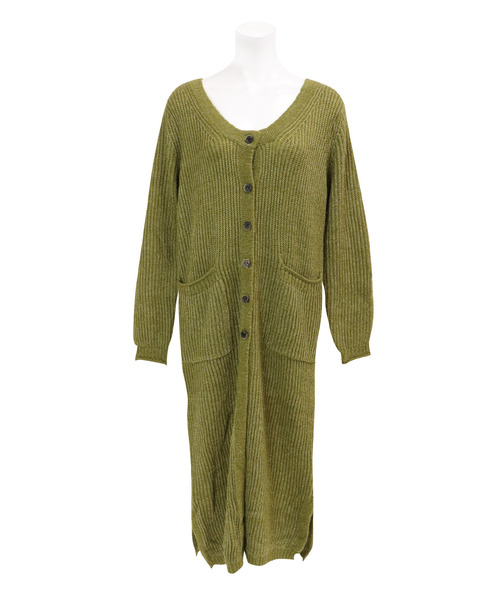 OSYAREVO（オシャレボ）の「ロング ニット カーディガン（カーディガン/ボレロ・レディース・カーキ/ブラック・LARGE/MEDIUM）」の14枚目の写真