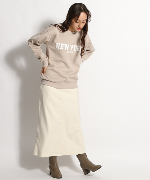 niko and...(ニコアンド)の「光沢裏毛ナンバープルオーバー(Tシャツ/カットソー・レディース・ライトブルー/ライトベージュ/ブラック・MEDIUM/LARGE)」の5枚目の写真