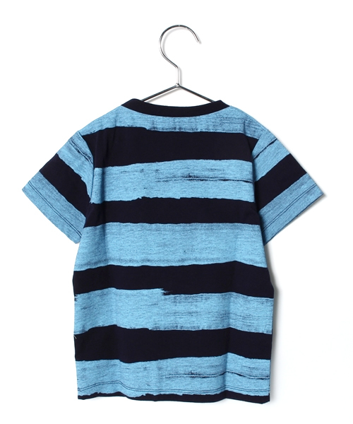 CIAOPANIC TYPY（チャオパニックティピー）の「KIDS ハンドボーダーポケットTee（Tシャツ/カットソー・キッズ・ホワイト/ネイビー・135/105/125/95/115）」の3枚目の写真