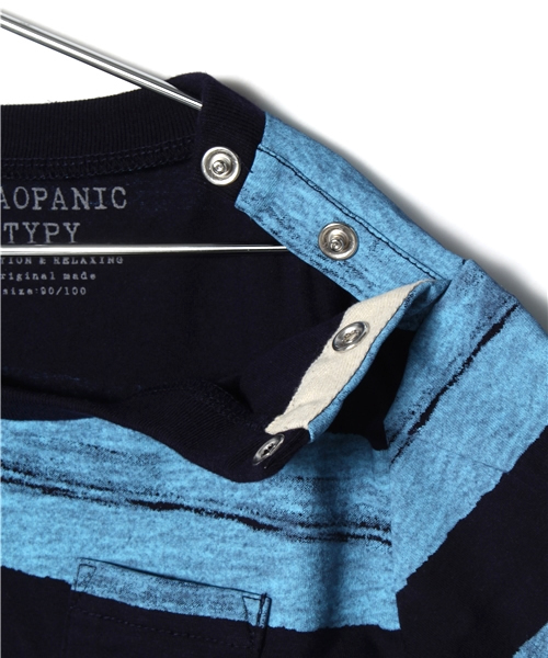 CIAOPANIC TYPY（チャオパニックティピー）の「KIDS ハンドボーダーポケットTee（Tシャツ/カットソー・キッズ・ホワイト/ネイビー・135/105/125/95/115）」の5枚目の写真