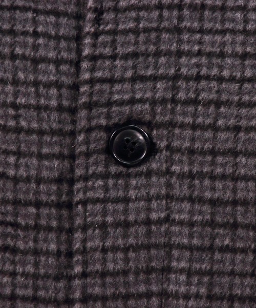 ８(eight)（エイト）の「グレンチェック ステンコート オーバーサイズ ビッグシルエット（ステンカラーコート・メンズ・ブラック/ブラウン/ブラック系その他/ブラウン系その他・MEDIUM/LARGE）」の17枚目の写真