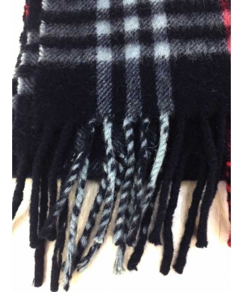ブランド古着】紺タグ カシミヤ チェック柄マフラー（マフラー