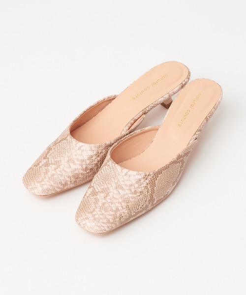 natural couture（ナチュラルクチュール）の「【WEB限定カラー有り】春カラーミュール（その他シューズ・レディース・ブラウン/ピンク/アイボリー/パイソン・MEDIUM/LARGE）」の13枚目の写真