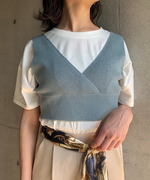 FUN.TRINITY（ファン トリニティー）の「２ＷＡＹビスチェＳＥＴ（アンサンブル・レディース・ブラック/テラコッタ/ブルー/イエロー・M）」の4枚目の写真