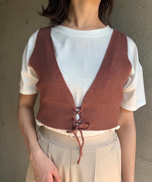 FUN.TRINITY（ファン トリニティー）の「２ＷＡＹビスチェＳＥＴ（アンサンブル・レディース・ブラック/テラコッタ/ブルー/イエロー・M）」の3枚目の写真