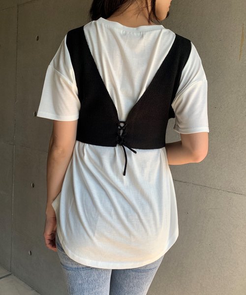 FUN.TRINITY（ファン トリニティー）の「２ＷＡＹビスチェＳＥＴ（アンサンブル・レディース・ブラック/テラコッタ/ブルー/イエロー・M）」の6枚目の写真