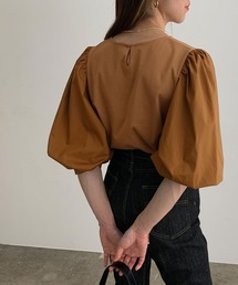 MADEMOISELLE ROPE' | コンビネーションボリュームスリーブカットソー(Tシャツ/カットソー)