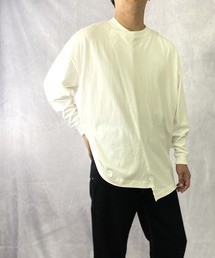 Beno | USAコットン ヘビー天竺 / アシンメトリー リメイク / ビッグシルエット Tシャツ / ロンT(Tシャツ/カットソー)