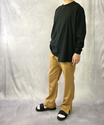 Beno | USAコットン ヘビー天竺 / アシンメトリー リメイク / ビッグシルエット Tシャツ / ロンT(Tシャツ/カットソー)