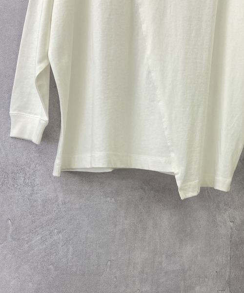 Beno(ビーノ)の「USAコットン ヘビー天竺 / アシンメトリー リメイク ビッグシルエット ロンT(Tシャツ/カットソー・メンズ・ブラック/ベージュ/オフホワイト/カーキ・M/L)」の12枚目の写真
