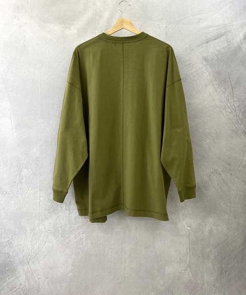 Beno(ビーノ)の「USAコットン ヘビー天竺 / アシンメトリー リメイク ビッグシルエット ロンT(Tシャツ/カットソー・メンズ・ブラック/ベージュ/オフホワイト/カーキ・M/L)」の17枚目の写真