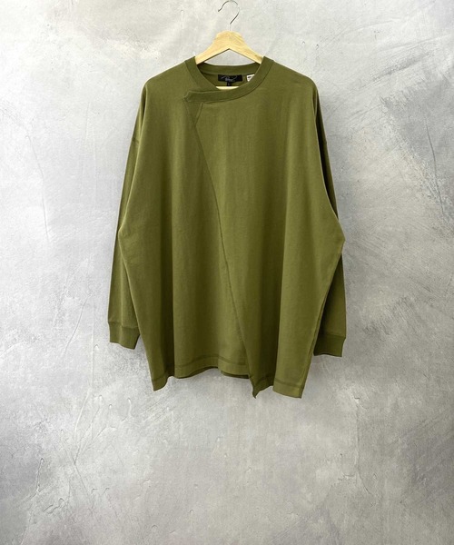 Beno(ビーノ)の「USAコットン ヘビー天竺 / アシンメトリー リメイク ビッグシルエット ロンT(Tシャツ/カットソー・メンズ・ブラック/ベージュ/オフホワイト/カーキ・M/L)」の9枚目の写真