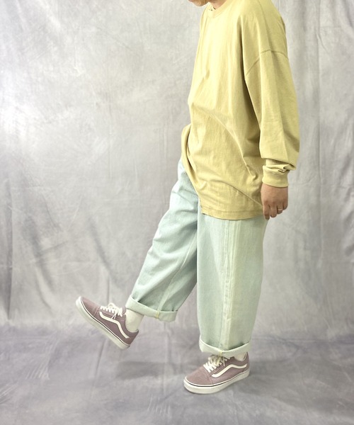 Beno(ビーノ)の「USAコットン ヘビー天竺 / アシンメトリー リメイク ビッグシルエット ロンT(Tシャツ/カットソー・メンズ・ブラック/ベージュ/オフホワイト/カーキ・M/L)」の11枚目の写真