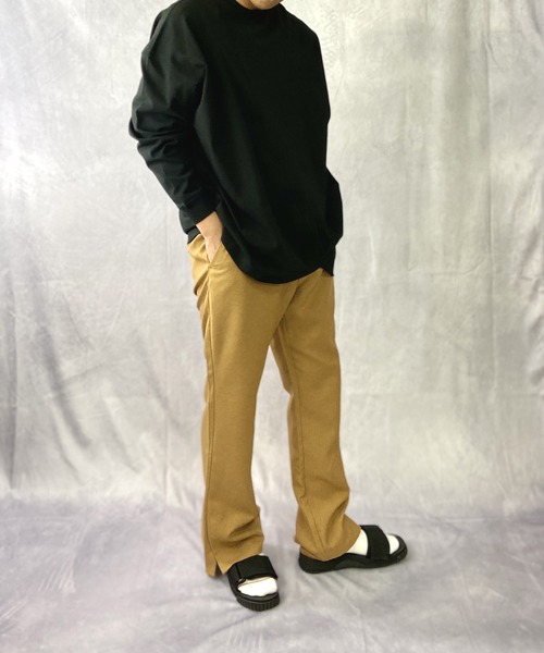 Beno(ビーノ)の「USAコットン ヘビー天竺 / アシンメトリー リメイク ビッグシルエット ロンT(Tシャツ/カットソー・メンズ・ブラック/ベージュ/オフホワイト/カーキ・M/L)」の18枚目の写真