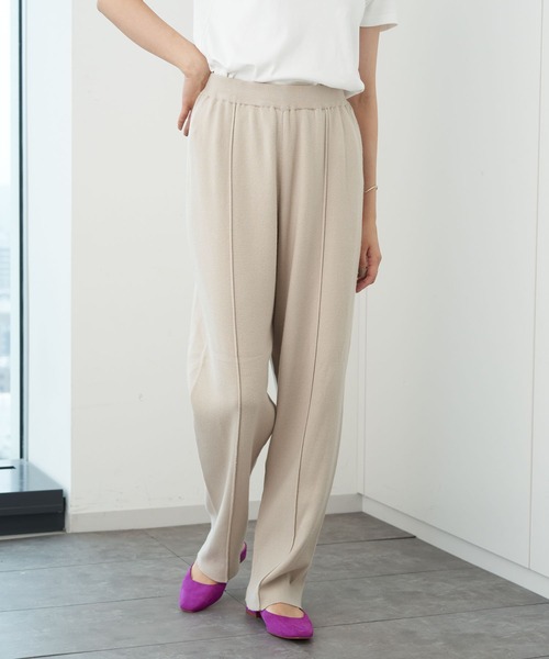 AMERICAN HOLIC（アメリカンホリック）の「センタータックニットパンツ　＊〇（その他パンツ・レディース・モカ/ブラック/グレイッシュベージュ・M/L）」の7枚目の写真