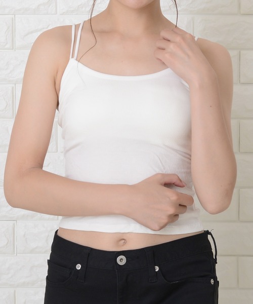 Lace Ladies(レースレディース)の「ノンワイヤーカップ付きバックレスシンプルキャミソール(キャミソール・レディース・ブラック/ブラウン/レッド/ホワイト・FREE)」の16枚目の写真