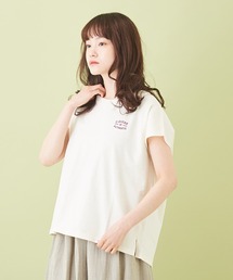 CUBE SUGAR（キューブシュガー）の「スラブ天竺 フレンチスリーブ Tシャツ（Tシャツ/カットソー）」