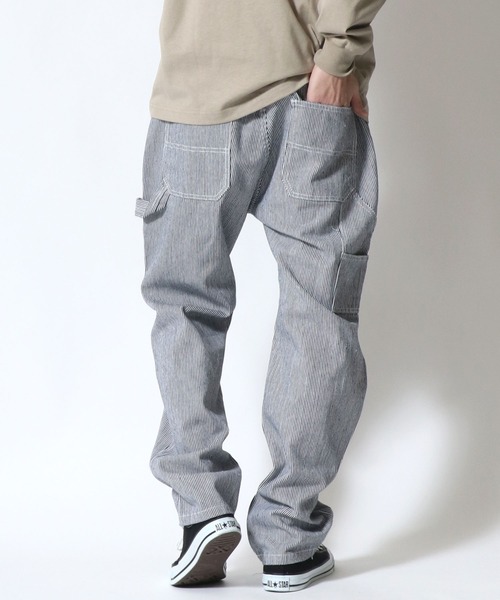 SITRY（シトリー）の「ルーズテーパード ペインターパンツ/スケーターパンツ（デニムパンツ・メンズ・ブラック/ブラウン/ライトインディゴブルー/ストライプ/ワンウォッシュ/アイボリー・M/L）」の6枚目の写真