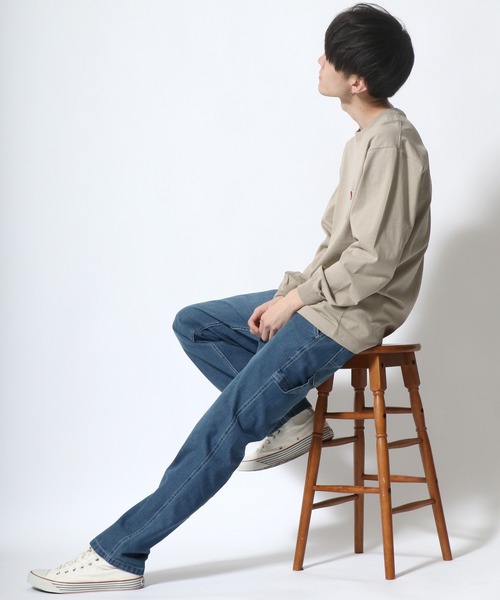 SITRY（シトリー）の「ルーズテーパード ペインターパンツ/スケーターパンツ（デニムパンツ・メンズ・ブラック/ブラウン/ライトインディゴブルー/ストライプ/ワンウォッシュ/アイボリー・M/L）」の21枚目の写真