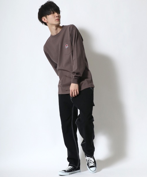 SITRY（シトリー）の「ルーズテーパード ペインターパンツ/スケーターパンツ（デニムパンツ・メンズ・ブラック/ブラウン/ライトインディゴブルー/ストライプ/ワンウォッシュ/アイボリー・M/L）」の11枚目の写真