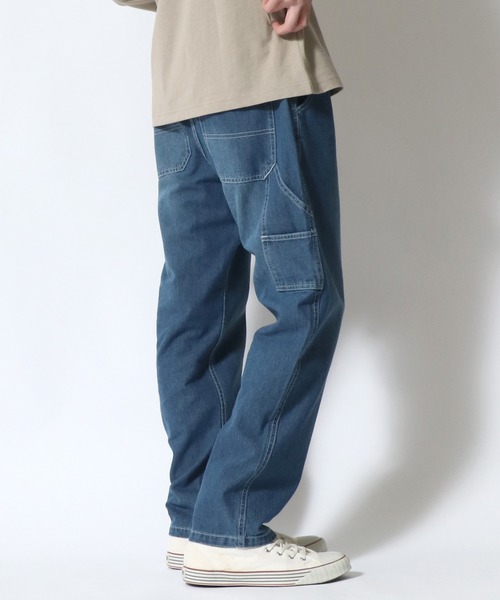 SITRY（シトリー）の「ルーズテーパード ペインターパンツ/スケーターパンツ（デニムパンツ・メンズ・ブラック/ブラウン/ライトインディゴブルー/ストライプ/ワンウォッシュ/アイボリー・M/L）」の19枚目の写真