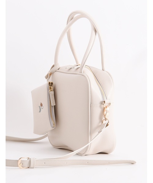 POU DOU DOU（プードゥドゥ）の「チャームポーチ付きトートバッグ（トートバッグ・レディース・ブラック/グレー系その他・8）」の3枚目の写真