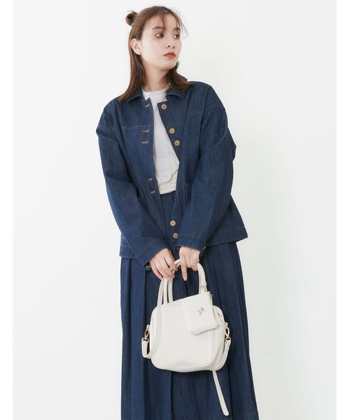 POU DOU DOU（プードゥドゥ）の「チャームポーチ付きトートバッグ（トートバッグ・レディース・ブラック/グレー系その他・8）」の13枚目の写真