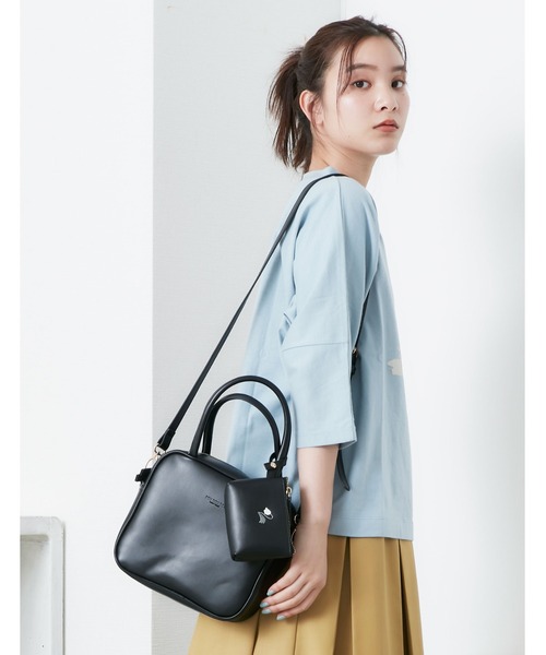 POU DOU DOU（プードゥドゥ）の「チャームポーチ付きトートバッグ（トートバッグ・レディース・ブラック/グレー系その他・8）」の15枚目の写真