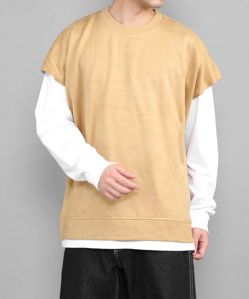 CERCA（チェルカ）の「BEYES/カットソー　アンサンブル(2set)（Tシャツ/カットソー・メンズ・ライトブルー/ブラック/ベージュ/グレー・MEDIUM/LARGE）」の4枚目の写真
