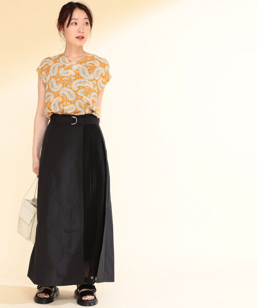 Ray BEAMS（レイビームス）の「TOWN CRAFT × Ray BEAMS / 別注 ペイズリー チュニック（シャツ/ブラウス・レディース・ブラック/イエロー・ONE SIZE）」の8枚目の写真