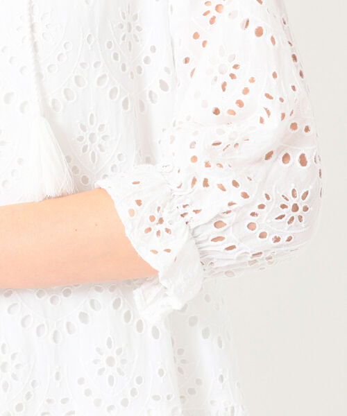 B:MING by BEAMS（ビーミングバイビームス）の「B:MING by BEAMS / カットワーク 刺繍 ワンピース 21SS（ワンピース・レディース・ブラック/ホワイト・SMALL/MEDIUM）」の9枚目の写真