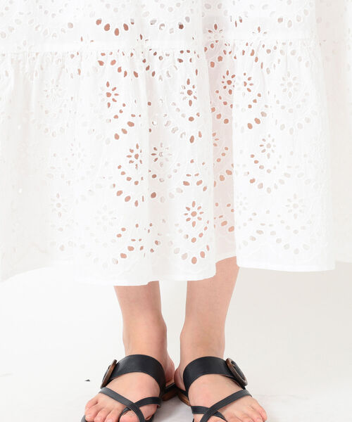 B:MING by BEAMS（ビーミングバイビームス）の「B:MING by BEAMS / カットワーク 刺繍 ワンピース 21SS（ワンピース・レディース・ブラック/ホワイト・SMALL/MEDIUM）」の7枚目の写真