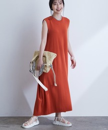 VIS | バックメタル釦肩タックAラインニットワンピース(ワンピース)