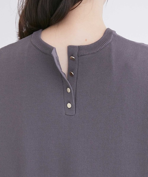 VIS（ビス）の「バックメタル釦肩タックAラインニットワンピース（ワンピース・レディース・ダークグリーン/ブラウン/オレンジ/スミクロ・FREE）」の11枚目の写真