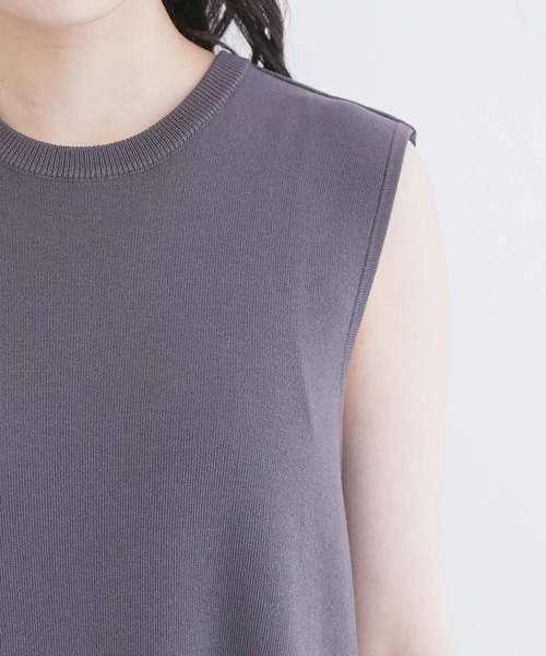 VIS（ビス）の「バックメタル釦肩タックAラインニットワンピース（ワンピース・レディース・ダークグリーン/ブラウン/オレンジ/スミクロ・FREE）」の21枚目の写真