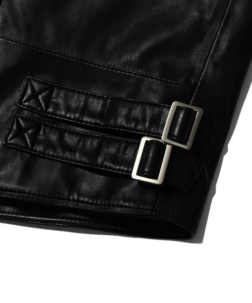 vivastudio ダブル　レザージャケット VEGAN LEATHER OVER FIT RIDERS（ライダースジャケット