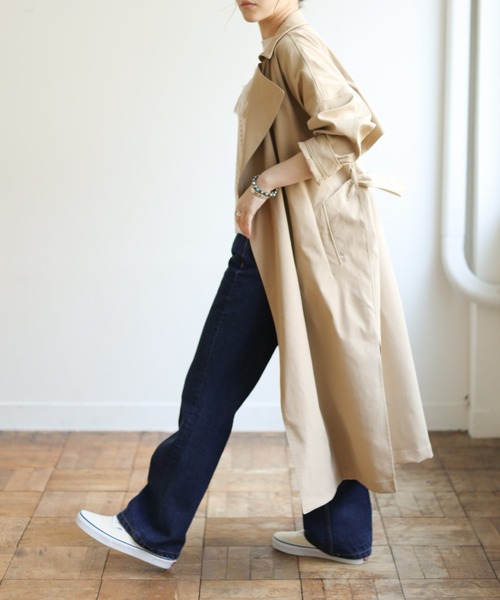 Auntie Rosa Holiday（アンティローザホリデー）の「BIGトレンチ（トレンチコート・レディース・ベージュ/ネイビー・FREE）」の9枚目の写真