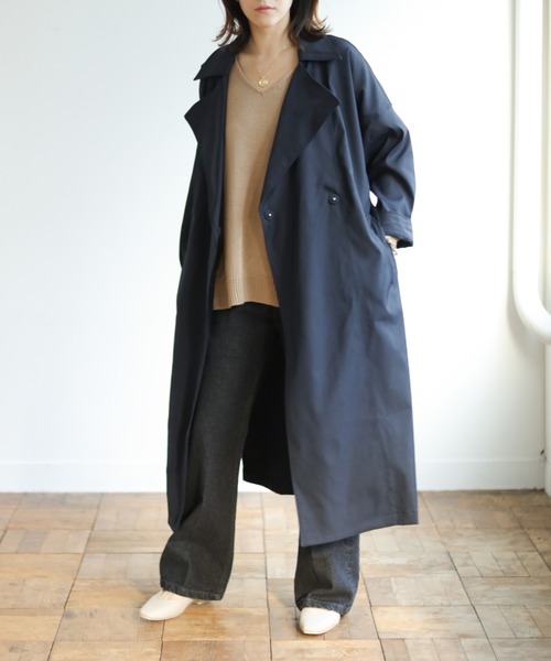 Auntie Rosa Holiday（アンティローザホリデー）の「BIGトレンチ（トレンチコート・レディース・ベージュ/ネイビー・FREE）」の7枚目の写真