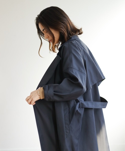 Auntie Rosa Holiday（アンティローザホリデー）の「BIGトレンチ（トレンチコート・レディース・ベージュ/ネイビー・FREE）」の14枚目の写真