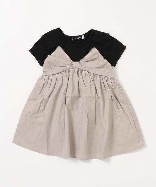 切り替え ビスチェ Bebe リボン Bebe ベベ のファッション 切り替え ワンピース 80 140cm ワンピース 風 ビスチェ